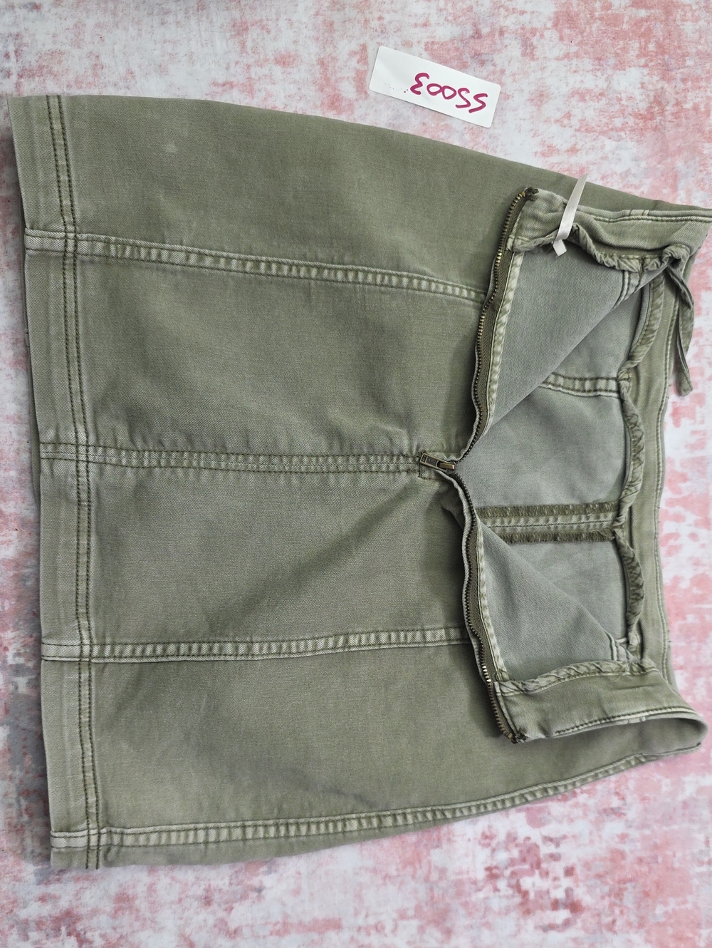 Free People, Modern Femme Earth Toned Olive Green Skirt Size 4 - Picture 6 of 6